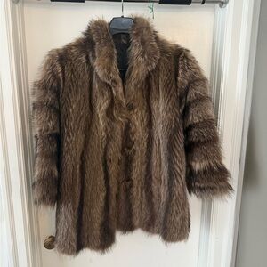 Elegant Racoon Fur Coat